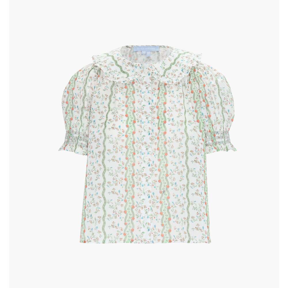 Hill House Home The Adelaide Top -  Green Provence Floral Size XLGreen Provence